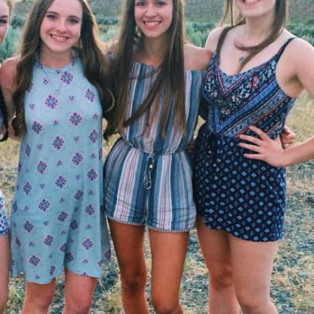 Off-the-Shoulder Striped Romper